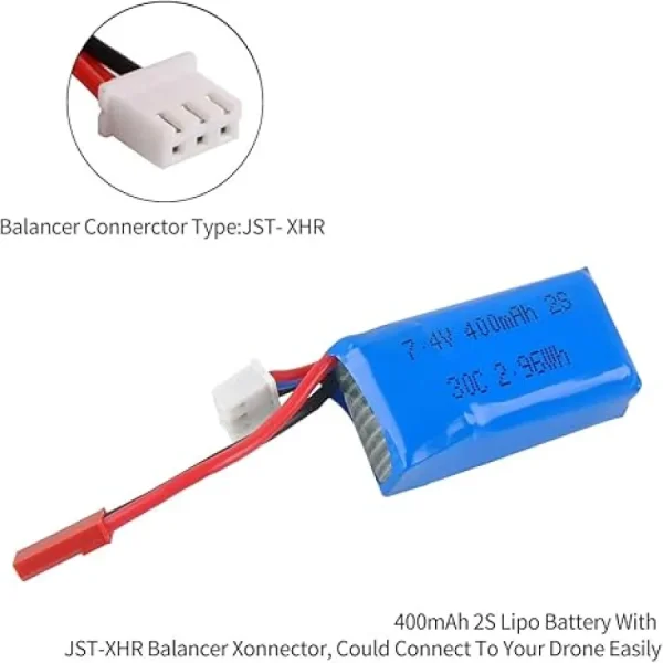 7.4V 400mAh 30C LiPo Battery with JST Connector 74v 400mah 30c lipo battery wi 0 1753372504 - SIMPLEAIRSOFTT