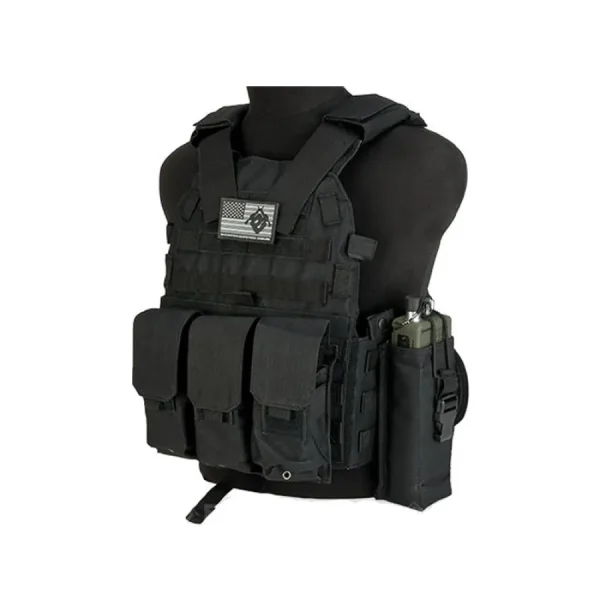 Avengers Tactical Vest 6D9T4A - Black Multi-Pocket Radio Pouches avengers tactical vest 6d9t4a 0 1753372409 - SIMPLEAIRSOFTT
