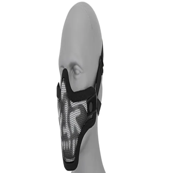 Black & White Skull Dual Strap Metal Mesh Half Mask black white skull dual strap m 0 1753371919 - SIMPLEAIRSOFTT
